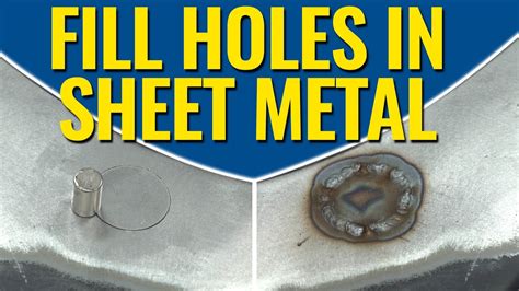 1 2 sheet metal hole patch|fill holes in sheet metal.